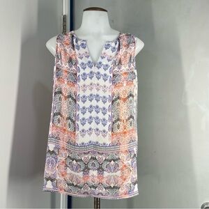 ROSE + OLIVE Women's Sleeveless Patterned Top Size Medium